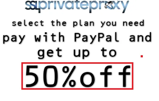 Sslprivateproxy 50% off offer